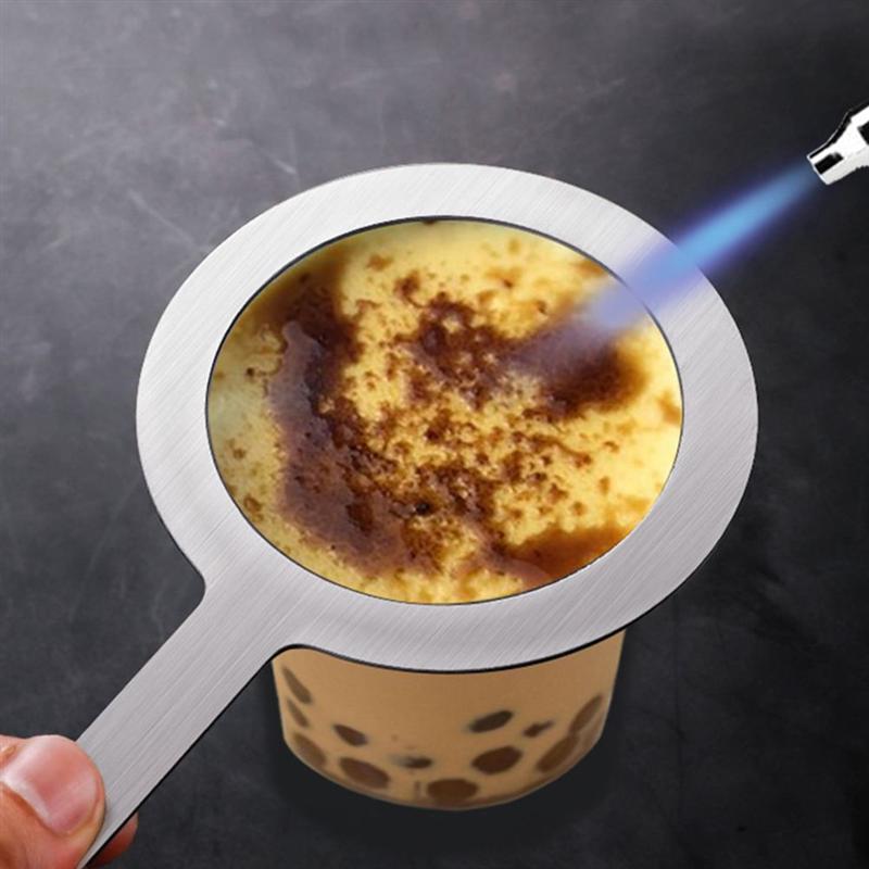 2 teile/satz Edelstahl Milch Tee Ring Backen Milch Tasse Felge Schutzhülle Mit Griff Für Tee Einkaufen Nachtisch-Einkaufen Cafe