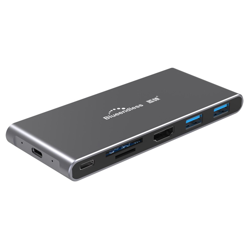 Blueendless MC601 Type-C M.2 Ssd Behuizing Hdmi-Compatibel Pd Sd Tf 2 USB3.0 Hub Adapter Usb 3.0 hoge Snelheid Poorten Type-C