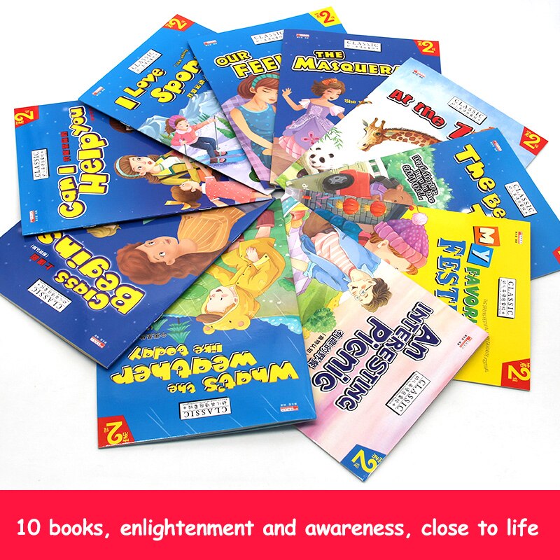 10 Boeken Prentenboeken In Engels Voor Kinderen Vroege Onderwijs Engels Verhalenboek Lezen Boek Baby Kid Kinderen