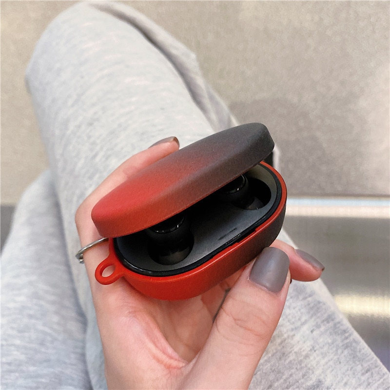 Kjoew siliconen oordopjes xiaomi redmi airdots s beschermhoes draadloze bluetooth-headsethoes voor airdots s hoesje