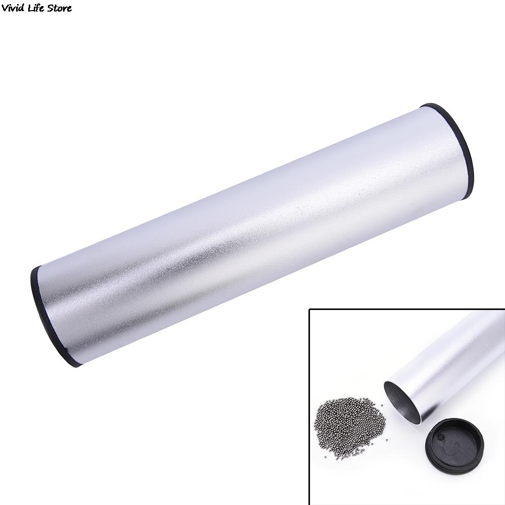 Stainless Steel Cylinder Sand Shaker Rhythm Musical Instruments Metal Hand Percussion 140g 20cm*5cm