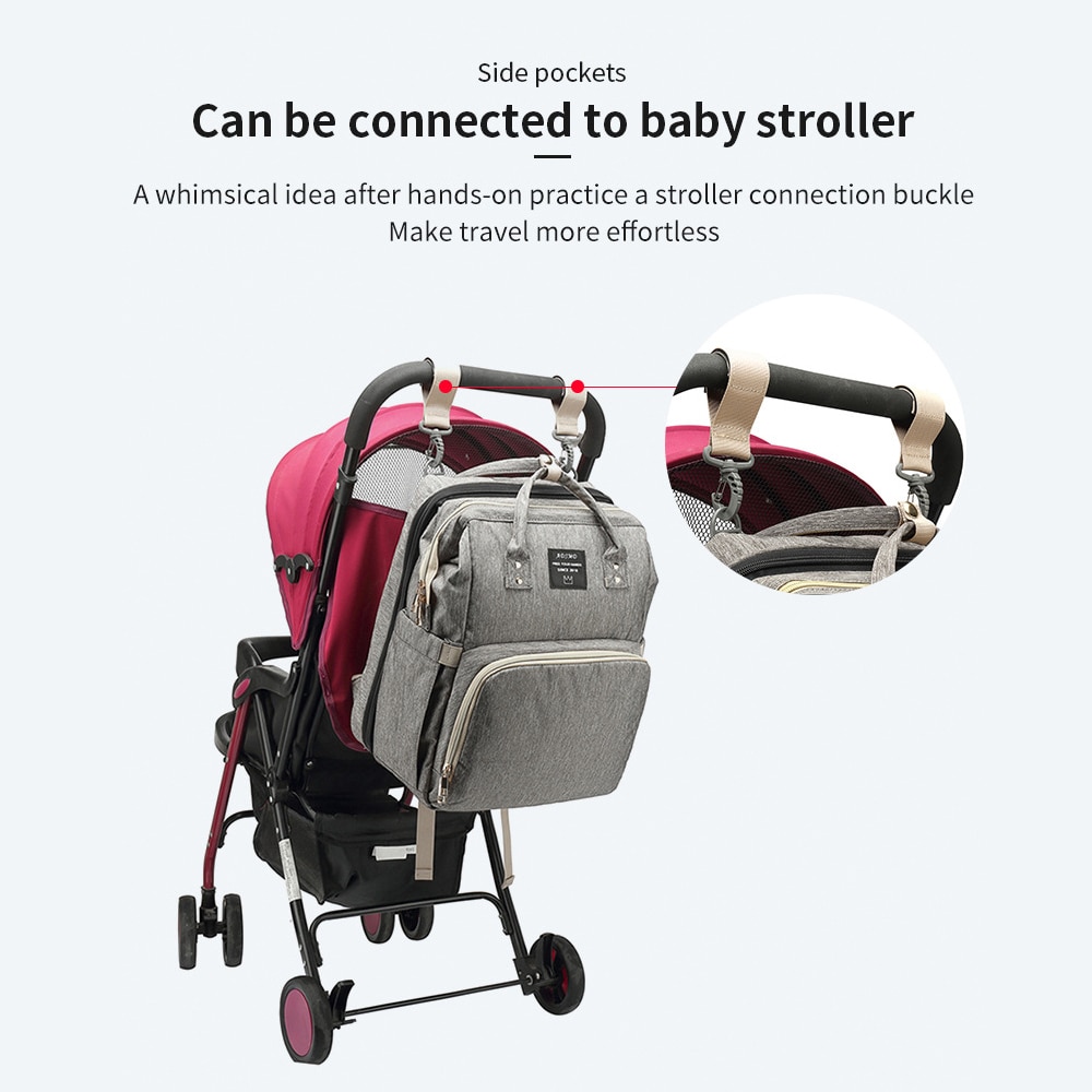 Multifunctional Diaper Bag Mother And Baby Bag Folding Baby Portable large Capacity Multi-Function outing Backpack Bed