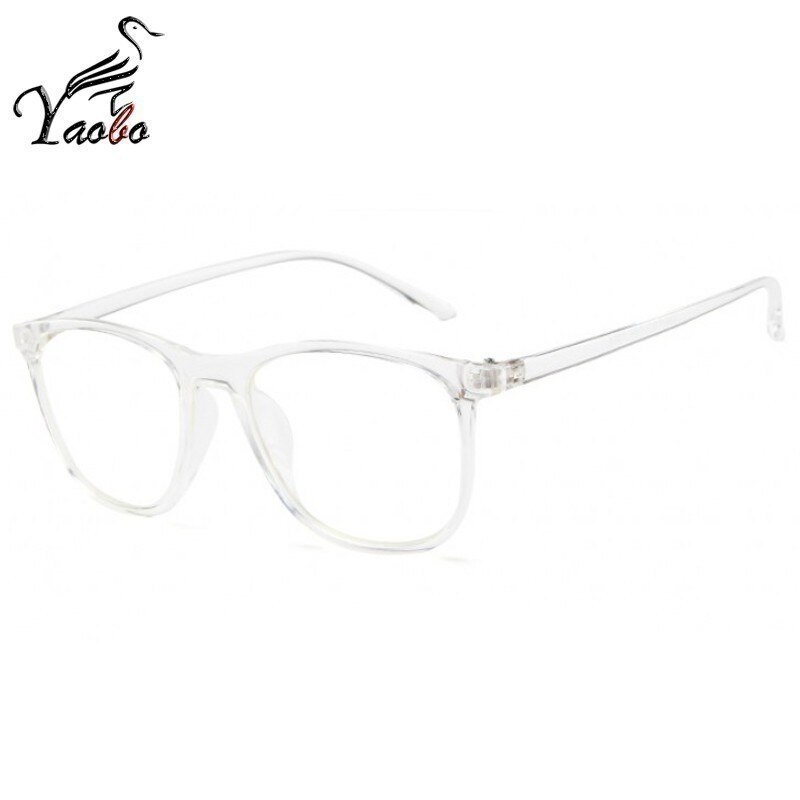 Gennemsigtige briller kvindelig klar linse retro firkantet brilleramme kvinder briller recept briller ramme accesorios mujer: Gennemsigtig hvid