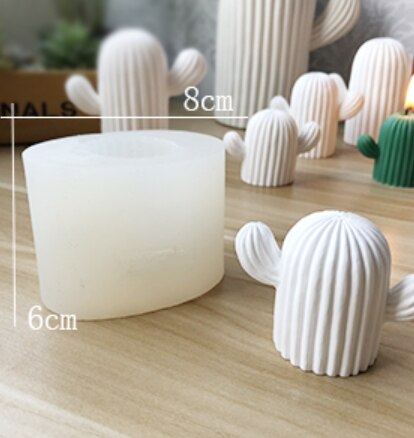 3D meat cactus plant plaster mold home decoration decorative candles mold Succulent cactus Candle forms simulator: S