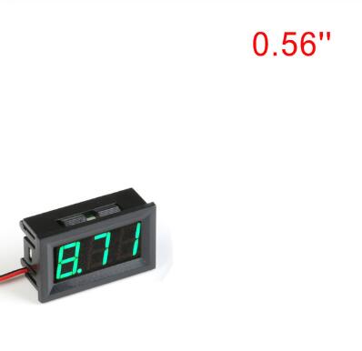 Mini Digitale Voltmeter Tester DC 4.5 V tot 30 V 2-Wire Mini LED Display Voltage Meter voor Testen auto Motorfiets Accu Auto: 0.56in Green