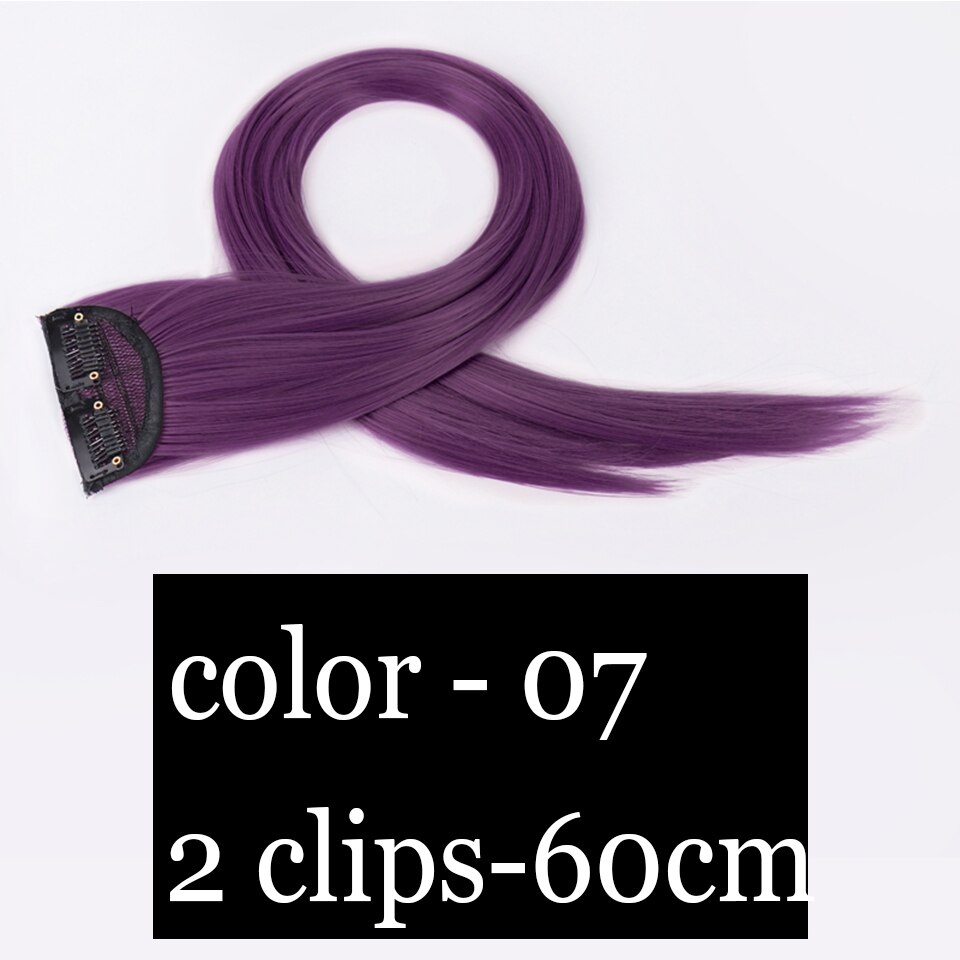 extensions cheveux clip naturel rajout cheveux rajout cheveux Pince synthétique en extension de cheveux rose pièces arc-en-ciel pour les femmes extensions couleur colorée extensions de cheveux perruque MUMUPI: 27
