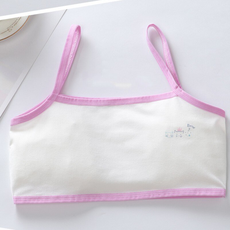 5 pièces filles sous-vêtements respirants coton soutien-gorge fronde avec des lettres pour enfants adolescent formation petit gilet 8-16Y