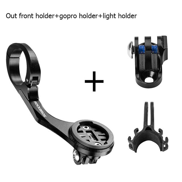 ROCKBROS Supporto per computer da ciclismo Gopro Combo Mount Manubrio per bicicletta Sport Action Camera Out Supporto anteriore iGPSPORT Byrton  18