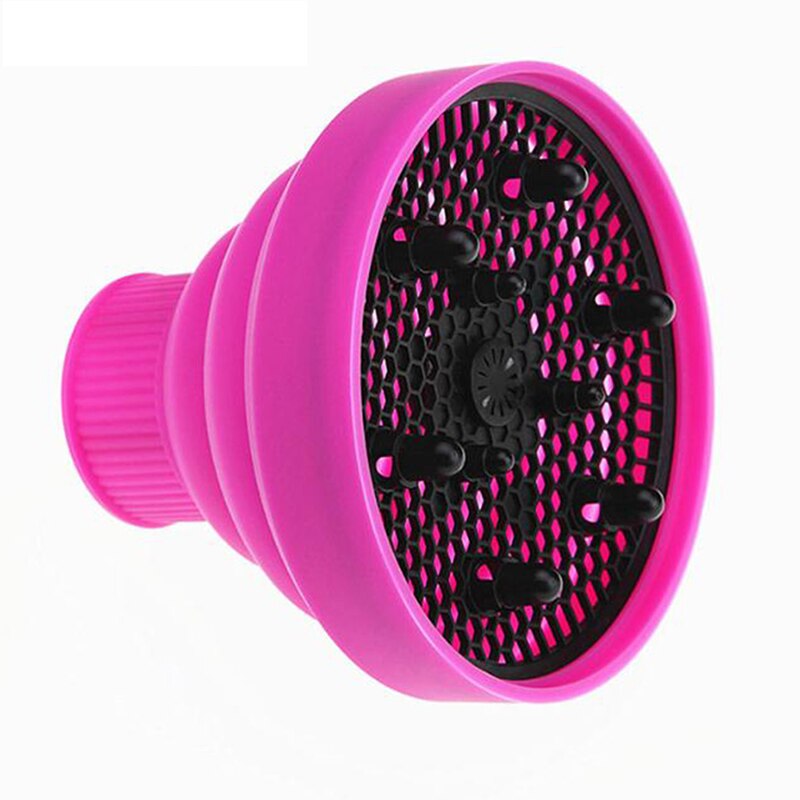 Opvouwbare siliconen föhnhoes met warmteverspreider, accessoire voor eenvoudig schoonmaken van de föhn.
