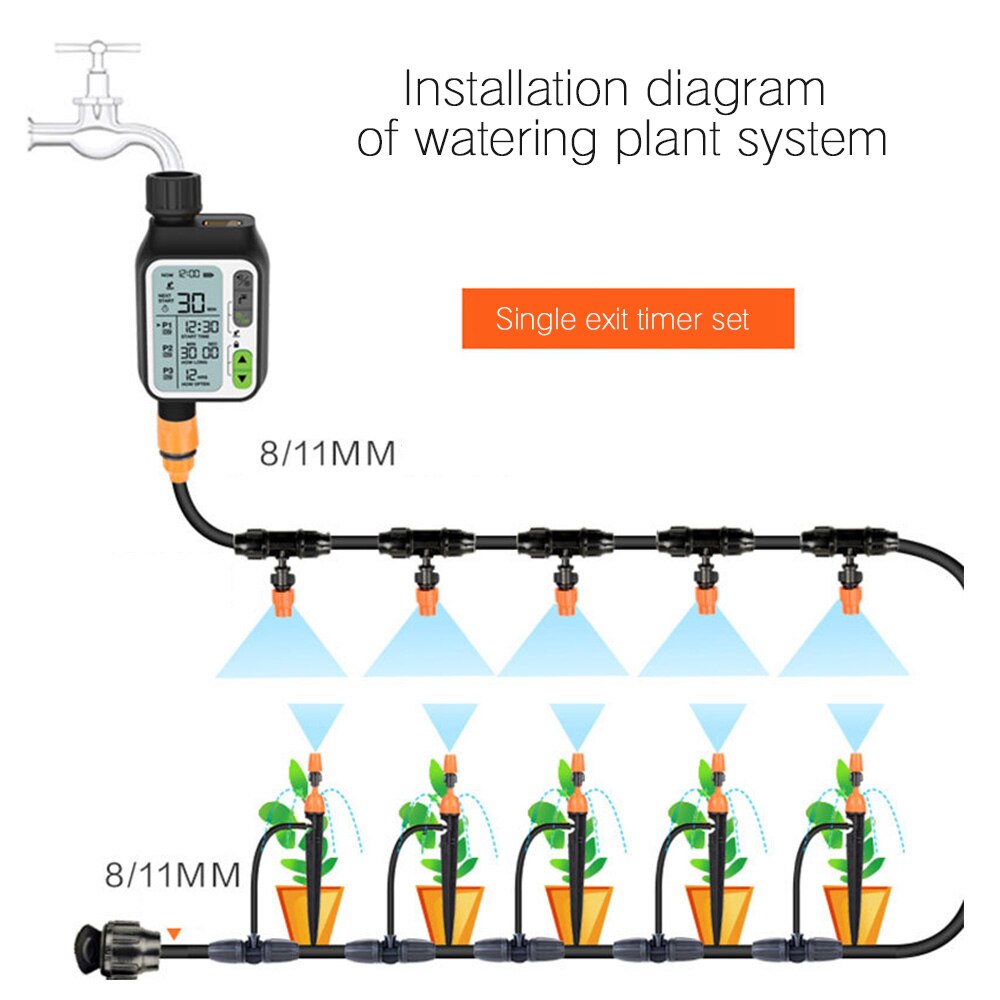 Watering Timer with Rain sensor Irrigation Timer Waterproof Water Level Sensor Automatic Watering System Irrigation Controller