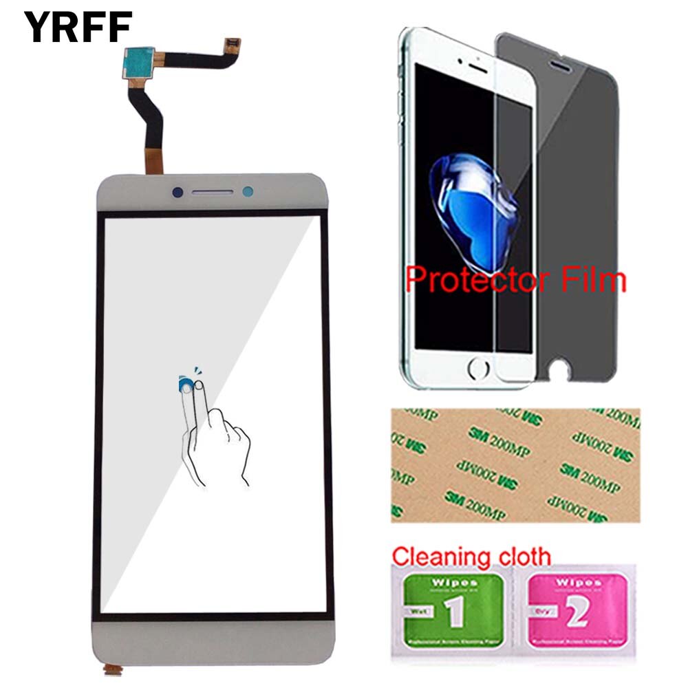 Sensor de pantalla táctil para móvil, herramientas de digitalizador de vidrio, película protectora, para LeEco Coolpad cool1 Cool 1 C106 Digitalizador de pantalla táctil: White No Tools
