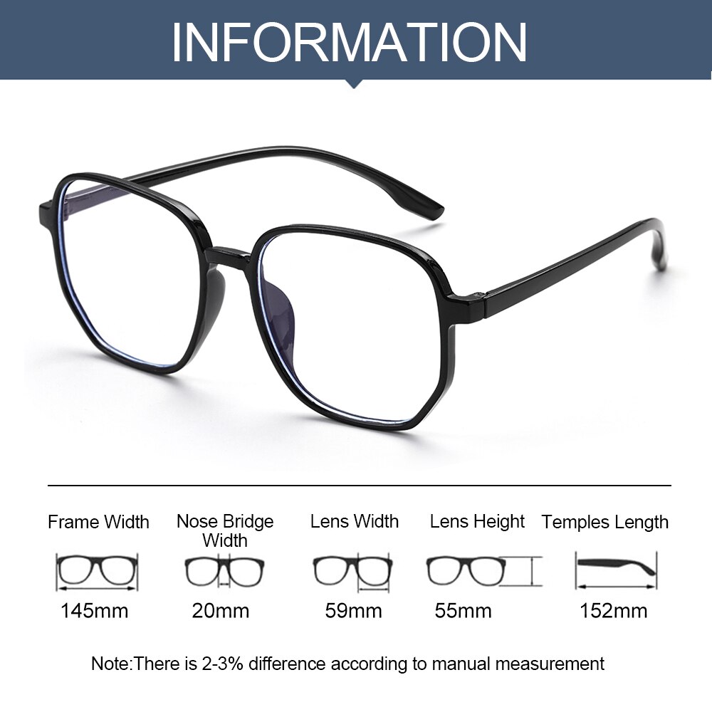 Gafas Vintage para hombre y mujer, anteojos con montura cuadrada para miopía, marcos transparentes para gafas ópticas