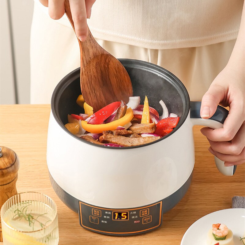 Multicooker-olla eléctrica antiadherente para el hogar, olla arrocera pequeña de 1.7L, electrodomésticos de cocina para 1 o 2 personas