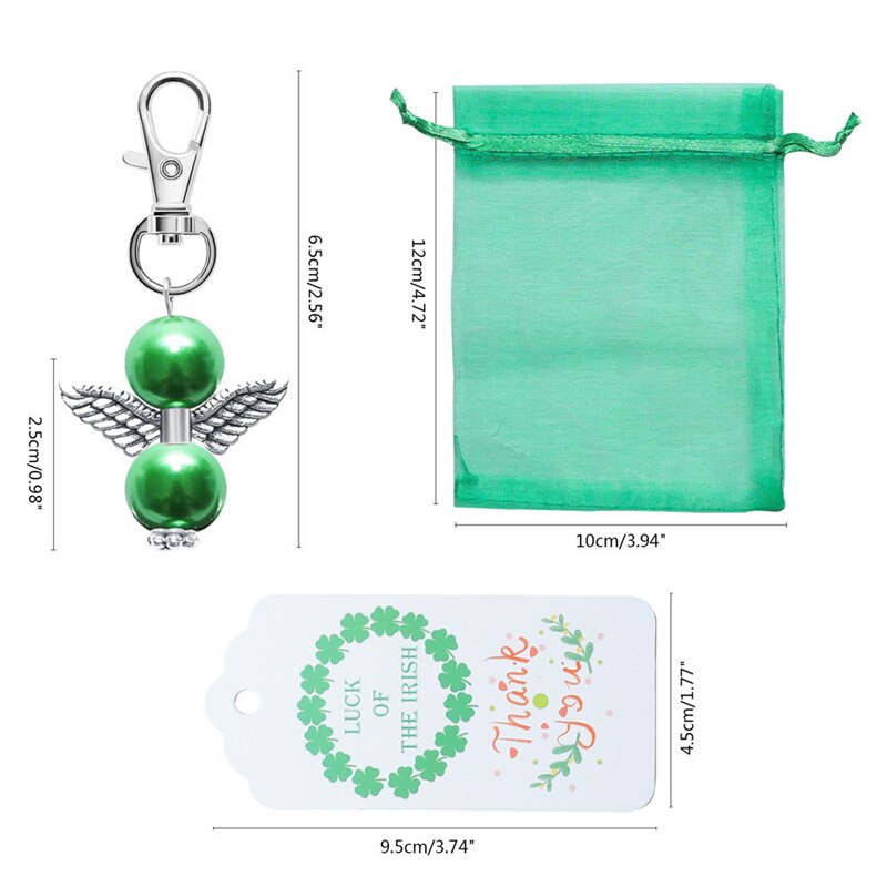 Porte-clés ange gardien en métal, 20 pièces/ensemble, pour mariage, anniversaire, Festival, aux invités