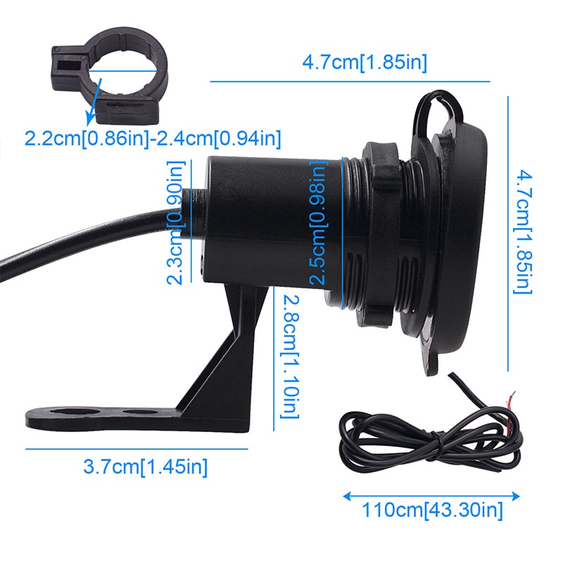 Motorbike Motorcycle Charger Show Dual USB Port Power Motorbike Motorcycle Charger Show Dual USB Port Power