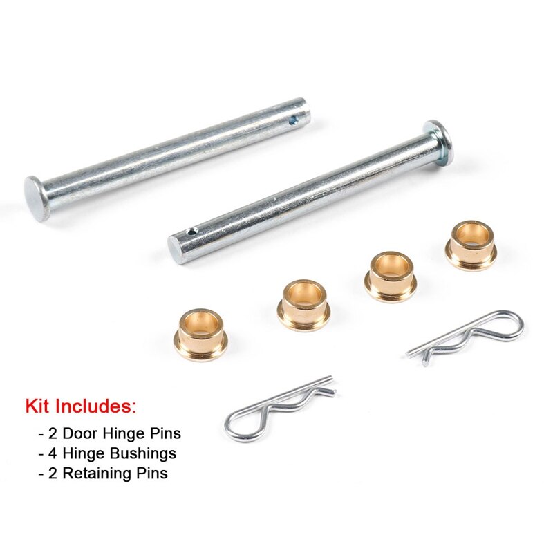 Car Door Hinge Pin Pins Kit with Bushings Replace Hardware for Ford Mustang 1979-1993
