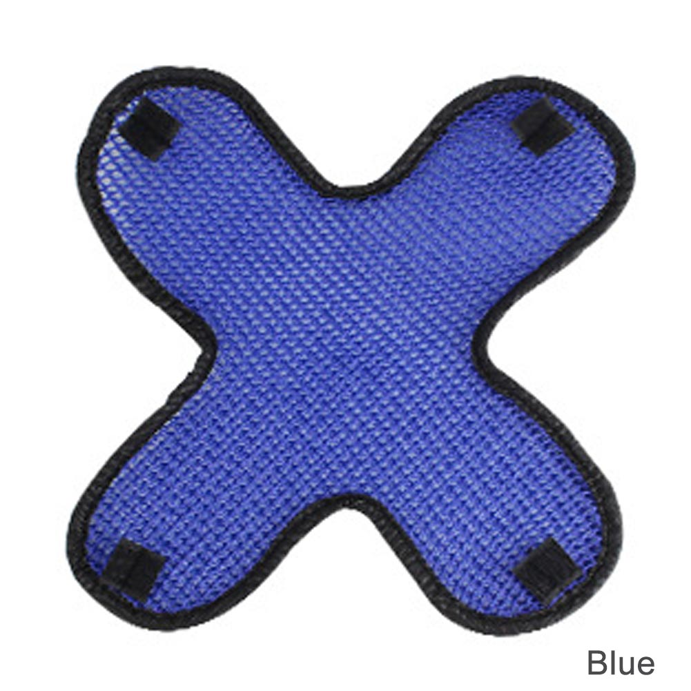 4 Colors Motorcycle Vehicle Helmet Padding Motorcycle Safety Protection Hat Cap Inner 3D Air Mesh Microfiber Helmet Cooling Pad: Blue