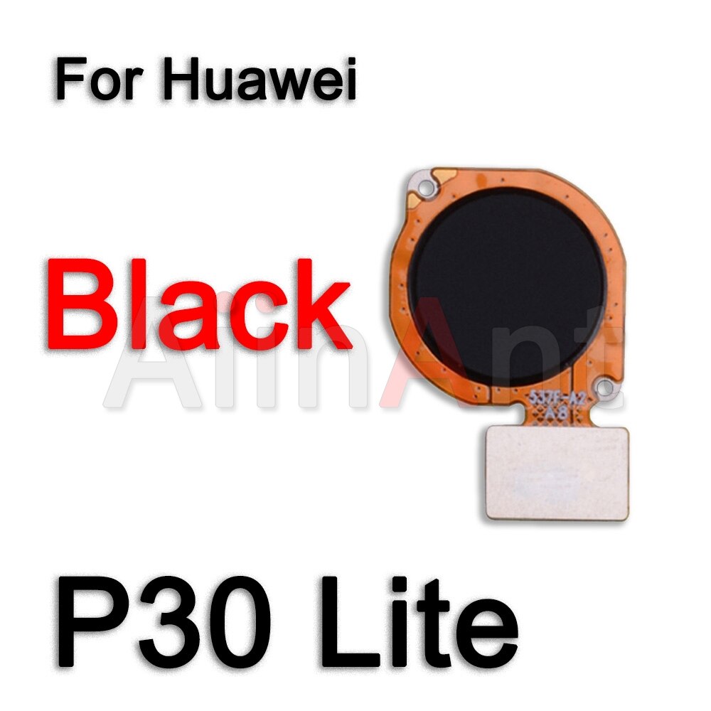 Câble flexible Original de capteur d'empreinte digitale de clé de bouton arrière à la maison pour Huawei P 10 20 30 P10 P20 P30 Lite: P30 Lite Black