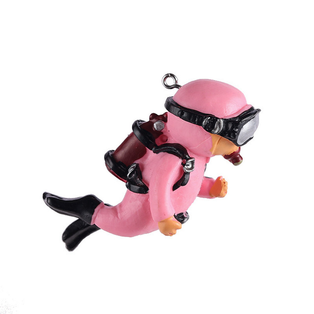 Fish tank Decoration Floating Ornaments Small Figurines Complete Set Diver Blue Guy Underwater Scenery Bottom Figurines: Gold