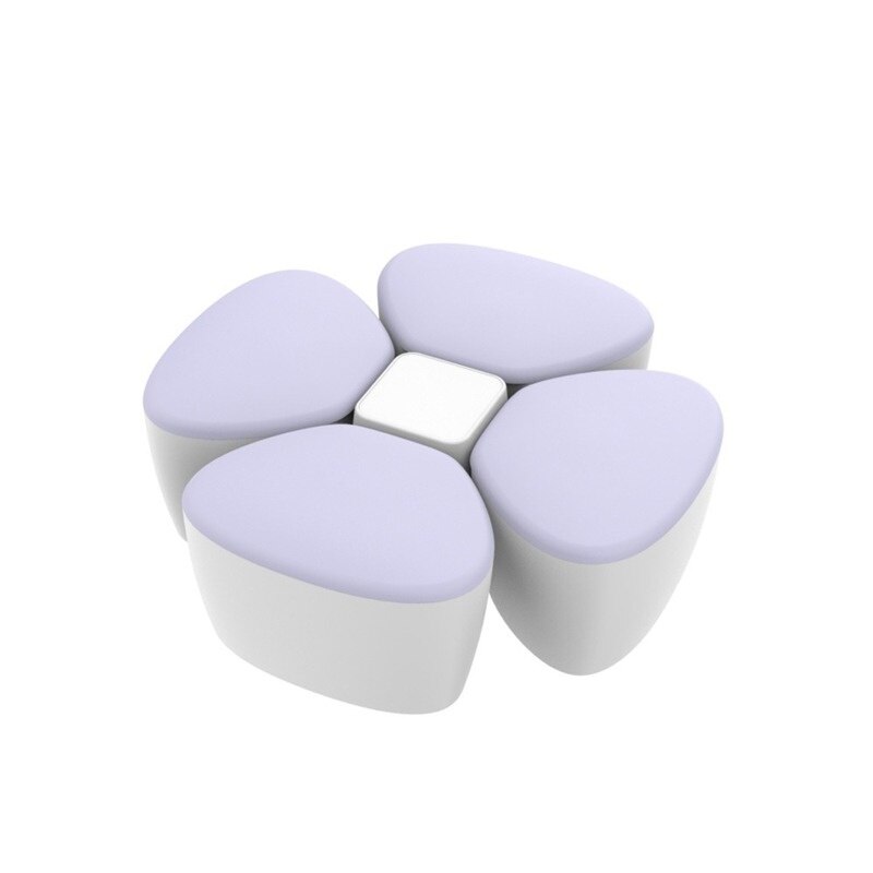 Vier Klavertje Draagbare Babyvoeding Opbergdoos Essentiële Granen Baby Melkpoeder Doos Waggel Snacks Container: Purple