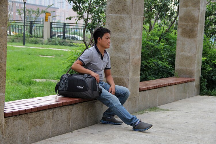 Nylon outdoor sporttas heren dames fitness reistas training dames yoga duffel schoudertas