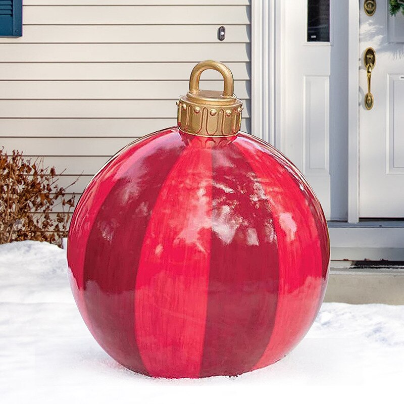 Grootste Verkoop 16 Stijl 60Cm Giant Kerst Pvc Opblaasbare Versierd Bal Gemaakt Pvc Kerstboom Outdoor Decoratie Speelgoed Bal: G