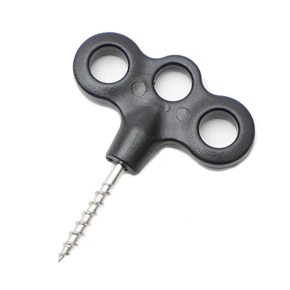 1pc hook nails outdoor camping deck light tent screw pegs three-eye outdoor deck nail rope fastener tent accessories