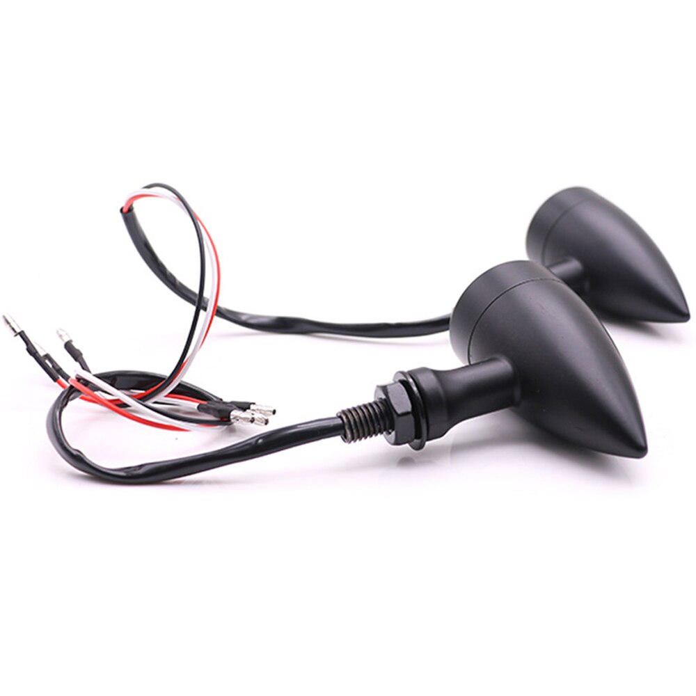 1 paar Motorcycle black Metal Grill Bullet Richtingaanwijzer Lamp Voor Harley Cafe Racer knipperlichten