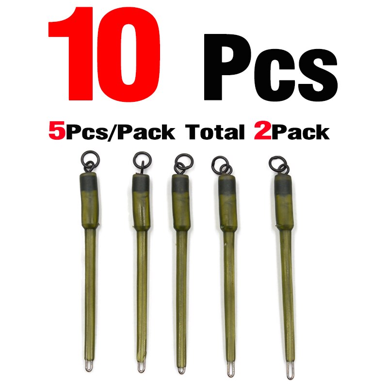 MNFT-Terminal de aparejos de pesca de carpa, Conector de vástagos de bolsa PVA, bolsas de tubo, vástagos, inserto de plomo, mástil de aparejos, 10 Uds.: Default Title