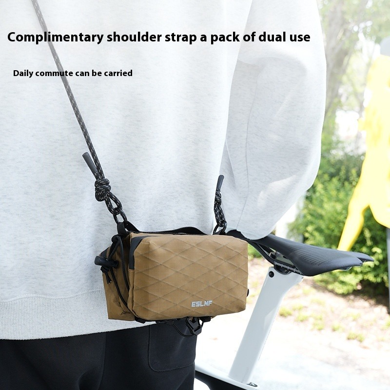 ESLNF-bolsa para SILLÍN de bicicleta, bolso de hombro multifunción, bolsa para tubo superior de bicicleta, accesorios portátiles para bicicleta de montaña de gran capacidad