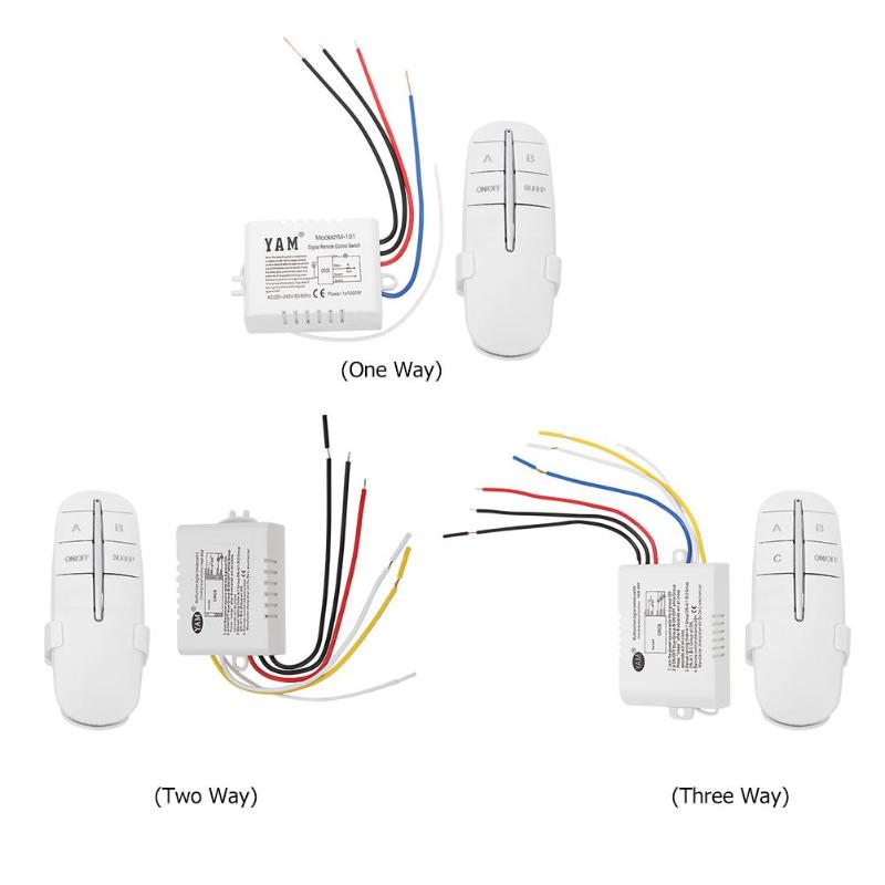 Draadloze Rf Afstandsbediening Schakelaar On/Off 220V Lamp Ontvanger Zender
