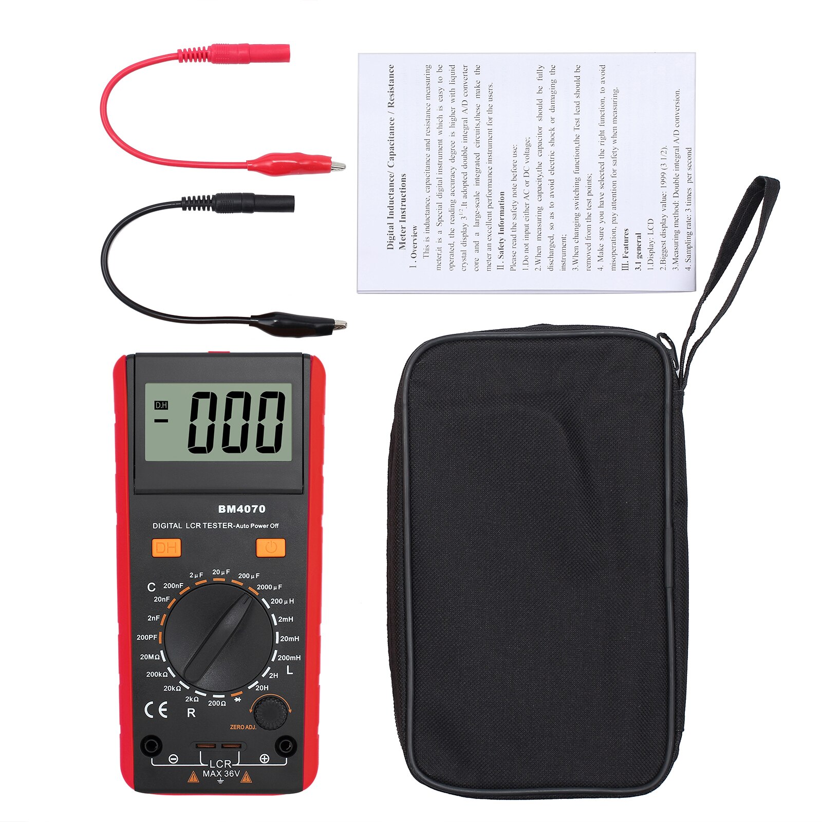 PROSTER – multimètre numérique LCD à décharge automatique, testeur de tension, Inductance, résistance, BM4070 LCR