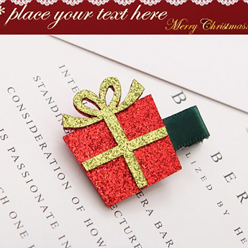 Baby Meisje Haar Clips Elanden Tree Star Kids Haarspelden Headwrap Baby Meisje Haar Accessoires Baby Haar Clips Kerstcadeaus: red gift