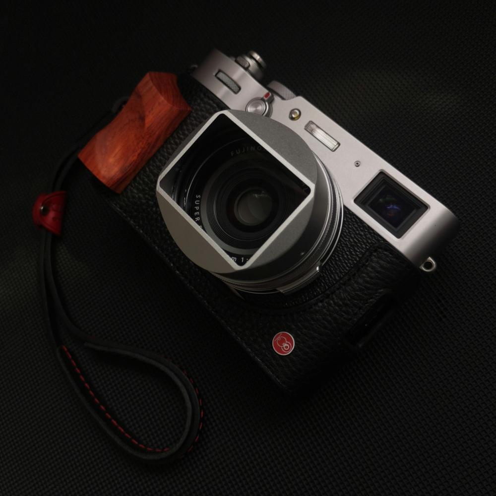 For Fujifilm FUJI X100V X100F Aluminum Metal Square Lens Hood Adapter Ring Kit Replaces LH-X100 & AR-X100
