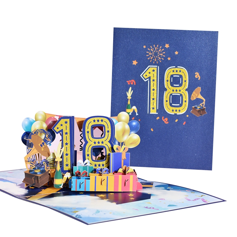 3D Pop Up Cards Romantic Anniversary Greeting Card 1st 10/18/20/30/40/100th Anniversary for Valentines Day Wedding All Occasion: 18th