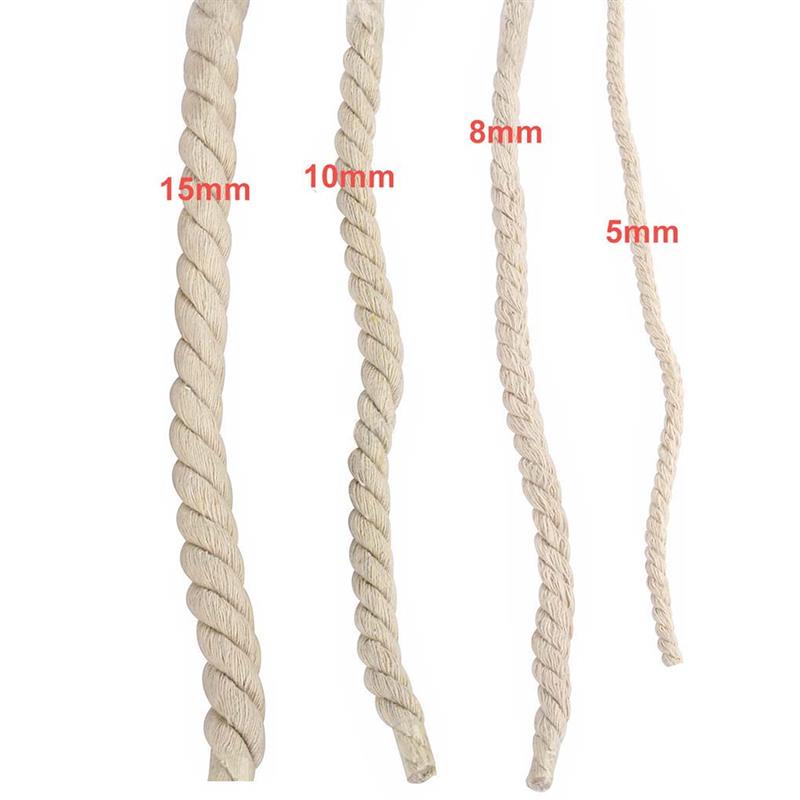 5mm 8mm 10mm 15mm Rope Cotton Thick Twisted String Cord Twisted Beige Decoration String Home Hand Craft DIY Twine Decor