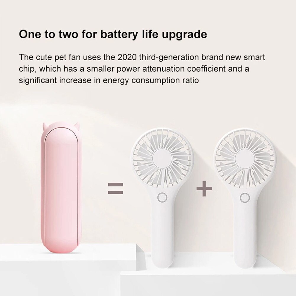 Mini-taschenventilator, usb-aufladbar, 2000 -mah-akku, tragbarer und faltbarer reiseventilator für draußen mit powerbank-funktion