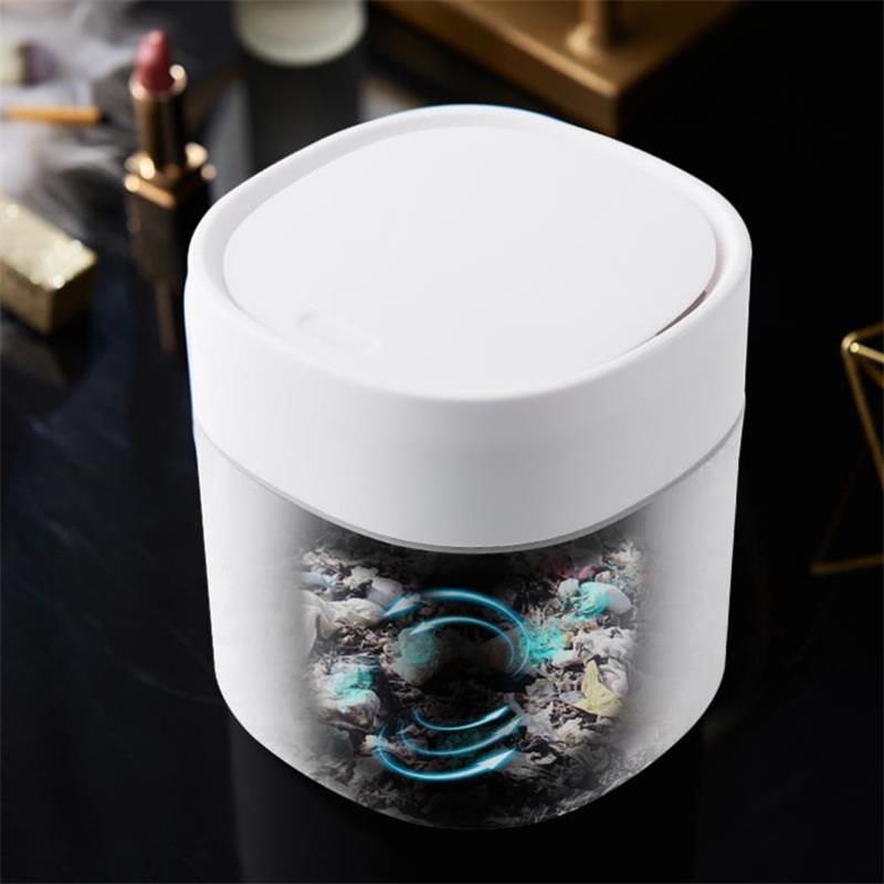 Mini Small Waste Bin Desktop Garbage Plastic Home Office Table Storage Bucket Car Living Room Dustbin Basket Sundries Barrel Box