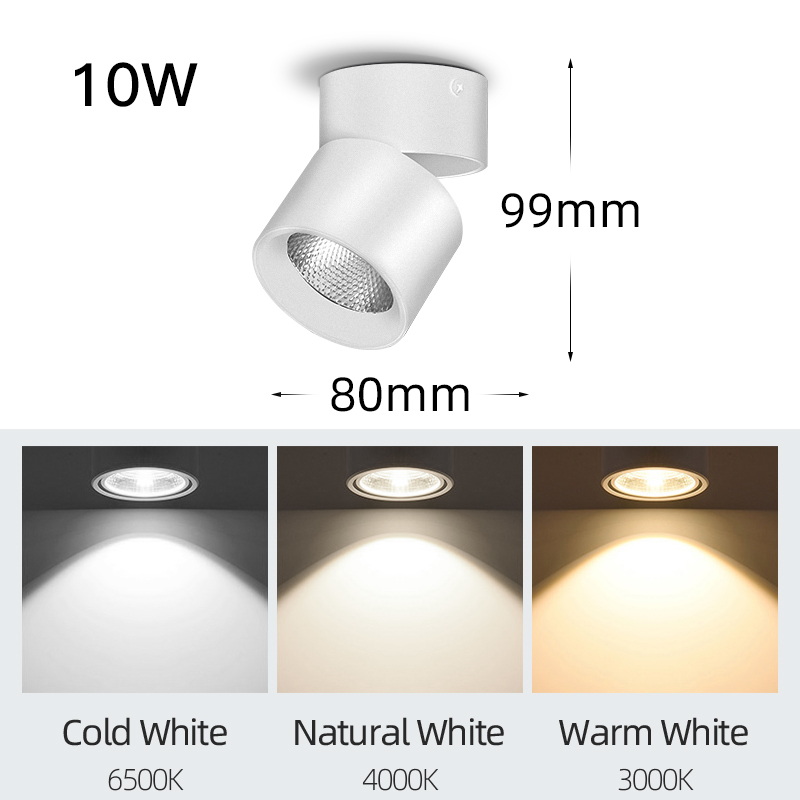 Led-spots Opvouwbare downlight Wandspot Led-lamp Focos Plafondlamp Opbouw Binnenverlichting voor woonkamer Keuken: Paars / 1w
