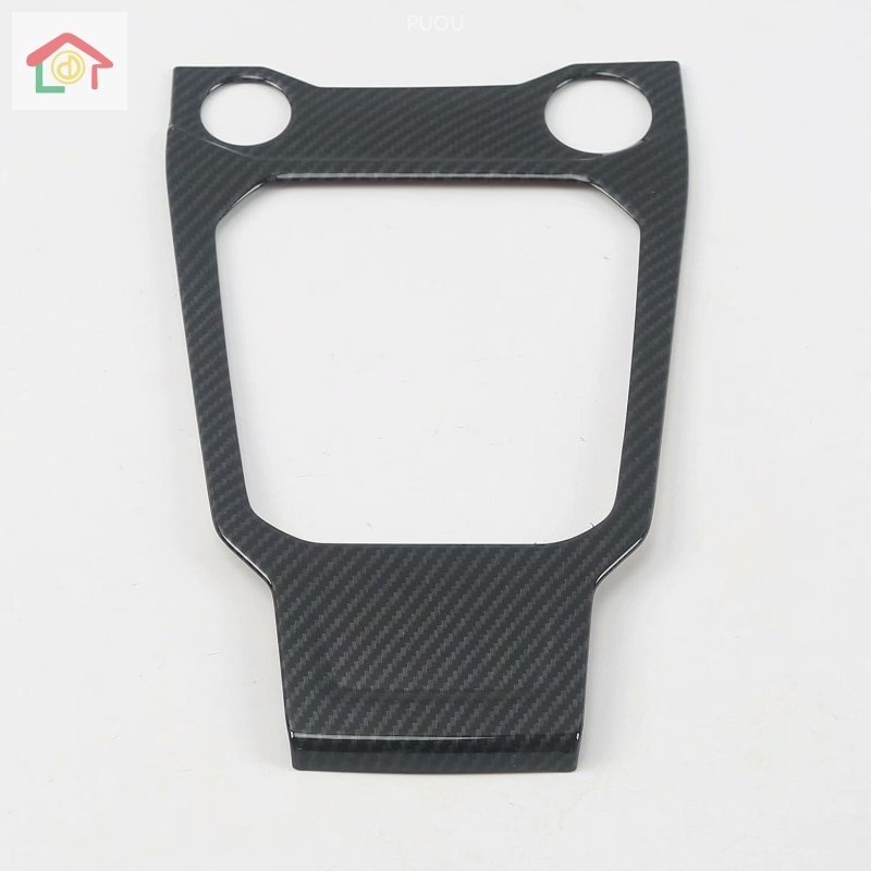 Voor Vw Volkswagen T-ROC Troc At Chrome Carbonfber Pookknop Cover Trim Cap Sticker Garneer Automatische: carbonfiberB