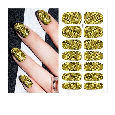 Yzwle 1 Vel Optioneel Kleurrijke Nail Art Water Transfer Stickers Nail Tips Decals Beauty Volledige Cover Wraps Voor Nagels: YSD013