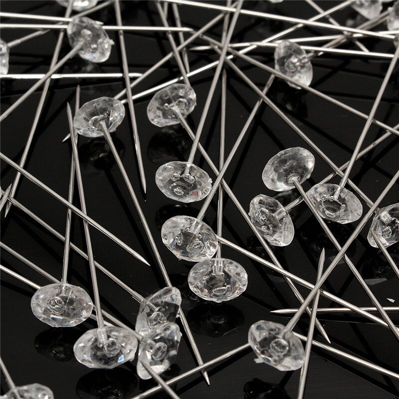 100pcs Diamante Diamond Pins Wedding Buttonholes Bouquet Florist Work corsage Flower Pin of Multilayer Brooch Bouquet Stick