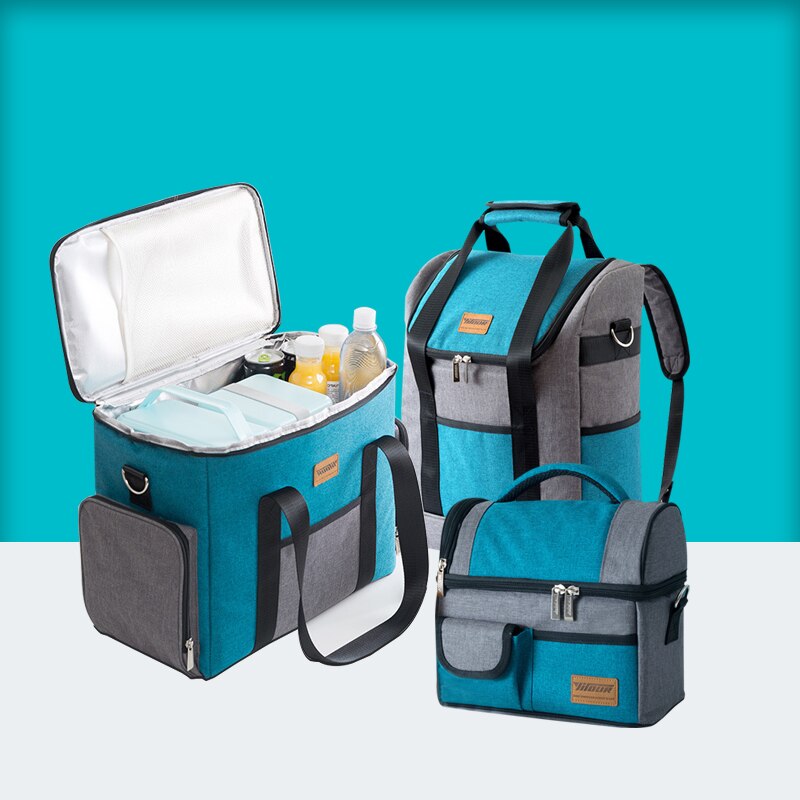 Large Capacity Cooler Bags Oxford Lunch Box Drink Beer Ice Pack Travel Picnic Backpack Thermal Food Bag Carrier