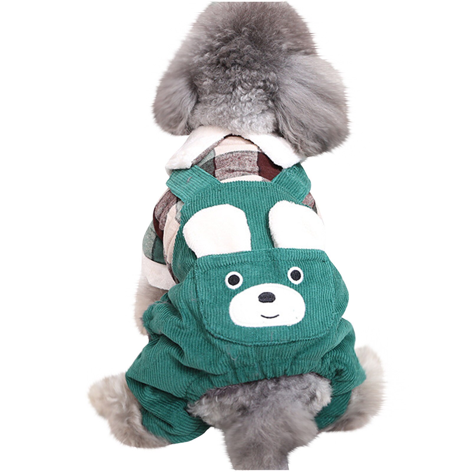 Dog Clothes Product Autumn And Winter Dog Clothing Pet Bust Back Wombat Pet Costumes For Small Dogs одежда для собак мелких: M / Green 