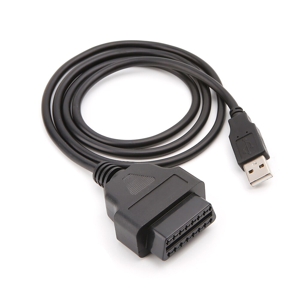 16 -stifts obd 2 to usb -port laddare adapter kabelanslutningsdiagnostikverktyg