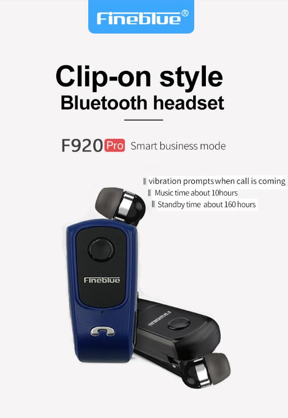 Fineblue F920 Pro Mini Earphone Bluetooth 5.0 Retractable Headset Wireless Clip for iPhone SAMSUNG Bluetooth-headphone Sports