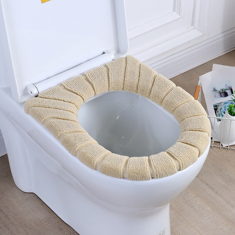 Toilet Seat Set Household Plush Winter Seasons Universal Toilet Seat Toilet Seat Toilet Seat Cover: Yellow