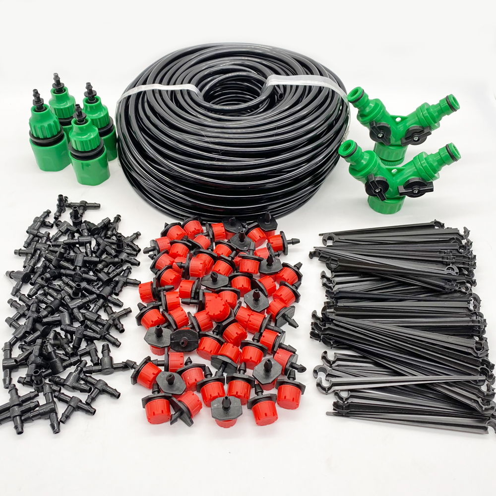 Sistema de riego, herramientas de jardín, Kits de riego por goteo, manguera de riego automática con instalación práctica ajustable, ahorro de agua