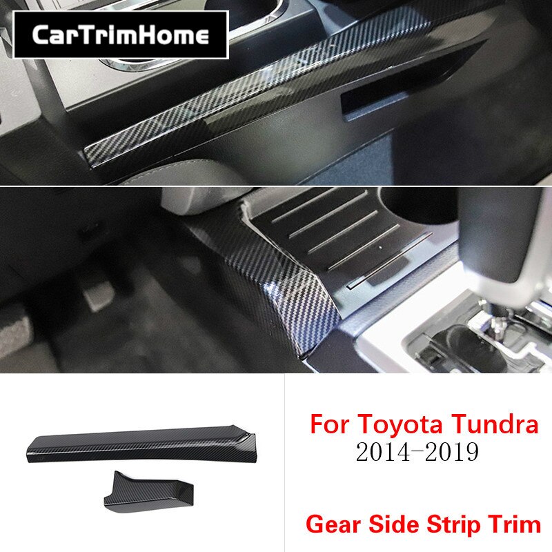 For Toyota Tundra accessories Interior Trim ABS Carbon Fiber Side Gear Position Panel Cover Trim