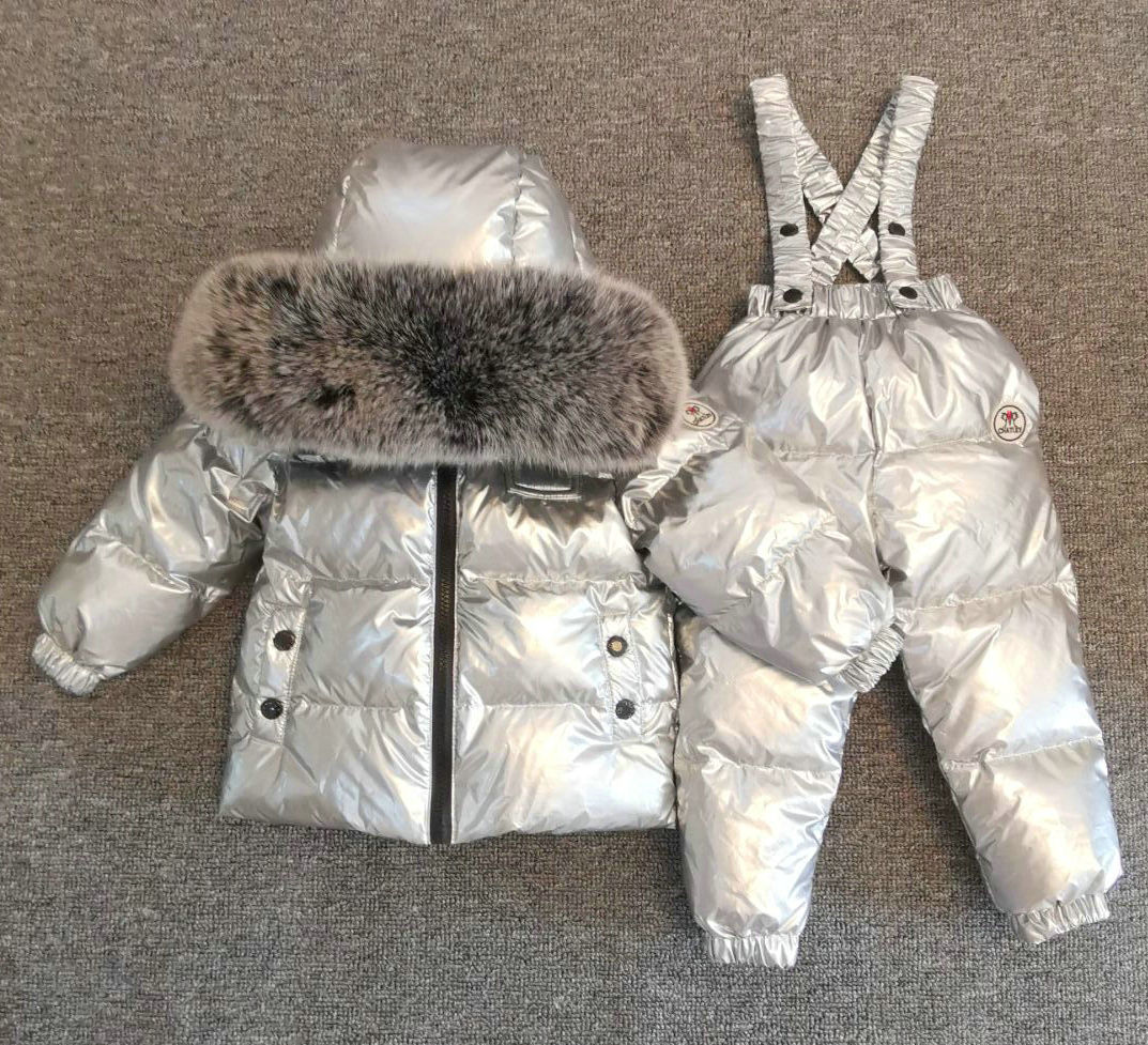 Combinaison de ski pour enfants avec col en – Grandado - Main Image